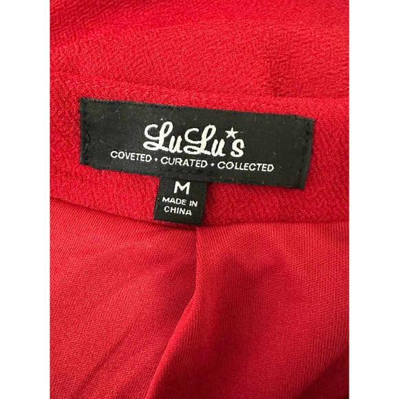 Lulu*s red sleeveless back cut out mini dress size M - Picture 3 of 11